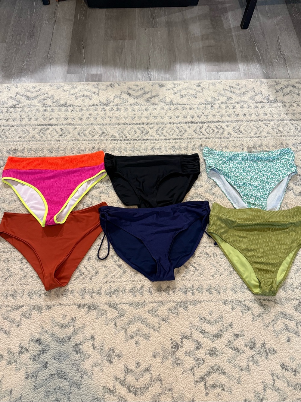 Women's Mixed Bikini Bottoms - Black, Navy, Pink, Rust, Sage, Lime